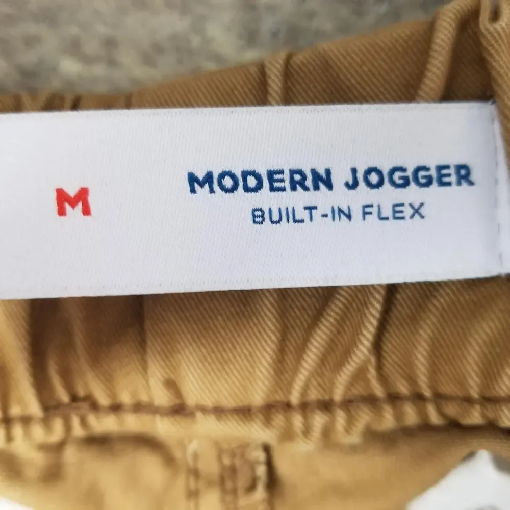 Old‎ Navy Modern Jogger Pants Mens Medium Beige Elastic Waist Stretch Casual